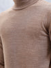 Men’s Casual Turtle Neck Sweater | Brown
