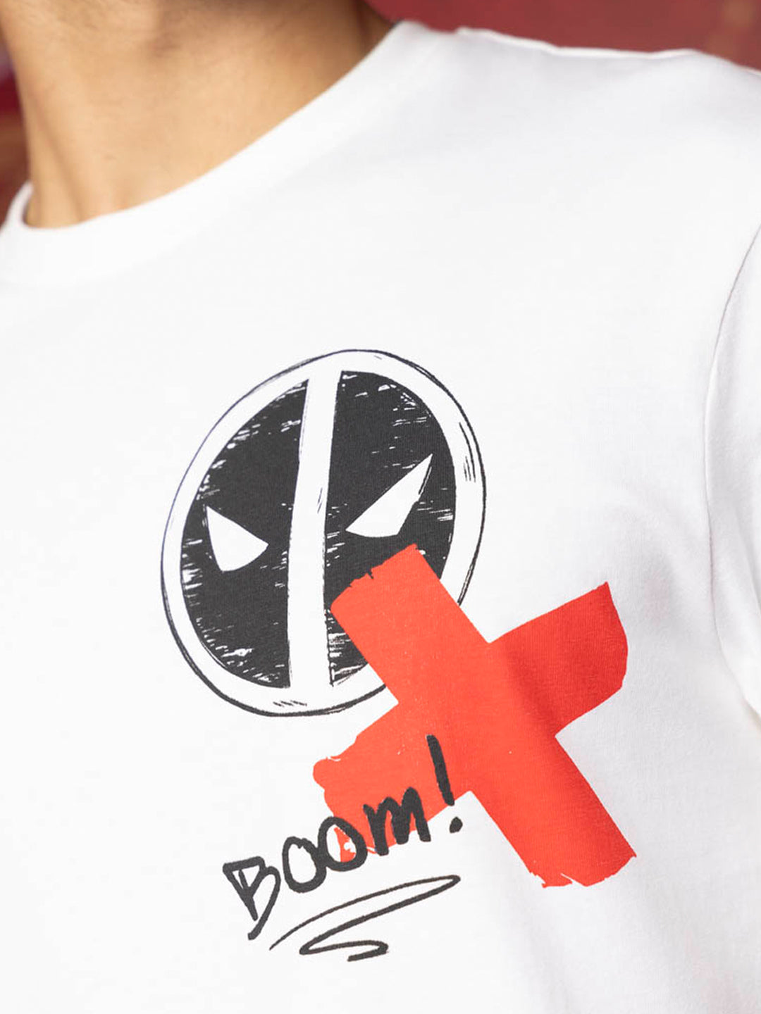 Deadpool Boom White Comfort Fit T-Shirt