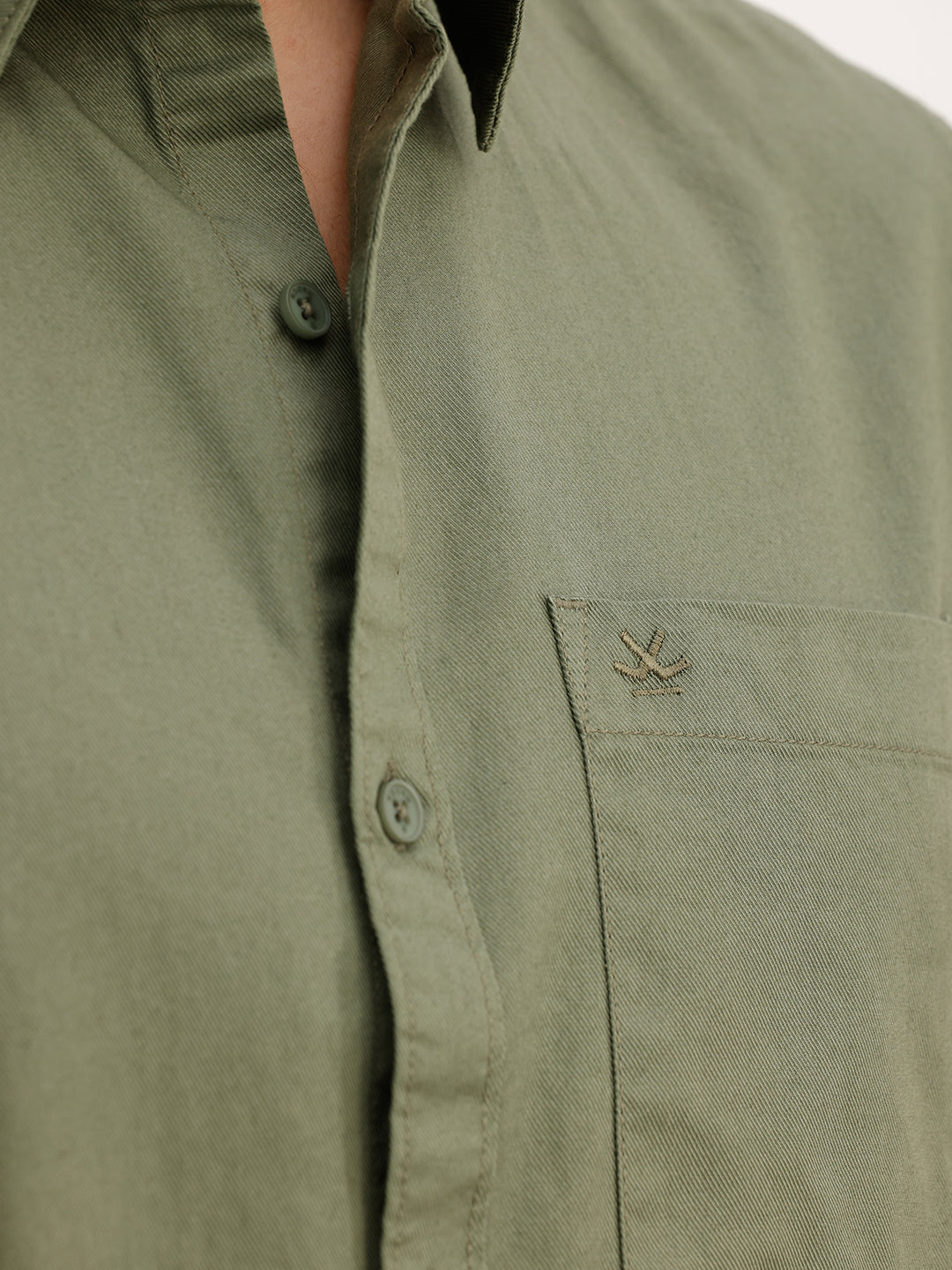 Solid Regular Fit Full Sleeve Shirt | Light Green | WWSH0855MAZ