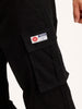 Solid Loose Fit Cargo Trouser | Black