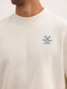 Oversized Puffer Back Printed Sweatshirt | Off White | WSS02FSOS7032S