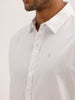 Solid Slim Fit 100% Cotton Shirt | White