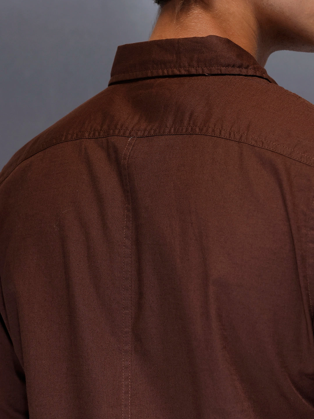 Men's Slim Fit Casual Shirt  |  Brown