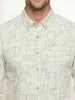 Slim Fit AOP Full Sleeve Shirt | Off White