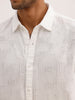 Solid Slim Fit Textured Shirt | White | WSH02FSSL7105W