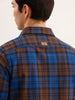 Regular Fit Checkered Shirt | Brown