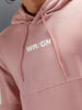 Hooded Cut&Sew Slim Fit Pullover | Pink