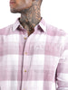 Pink Slim Fit Checked Shirt