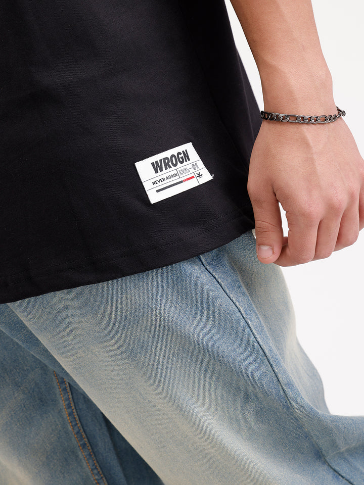 Solid Oversized T-Shirt  | Black