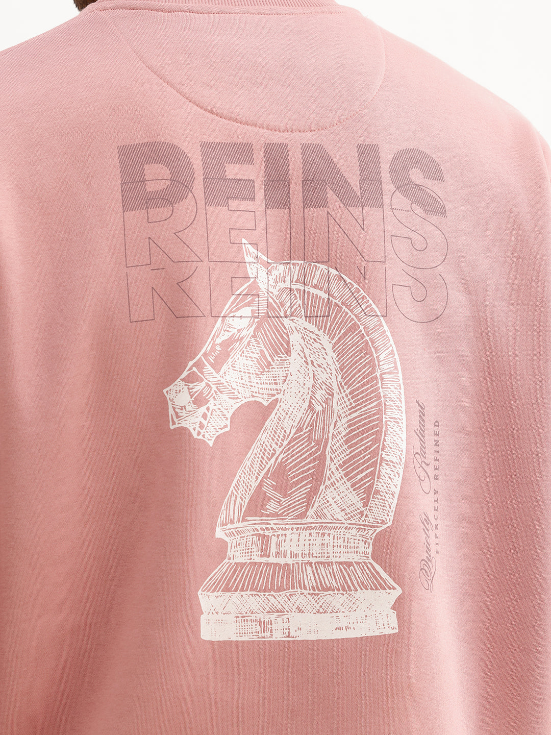 Regular Fit Placement Printed Sweatshirt | Pink