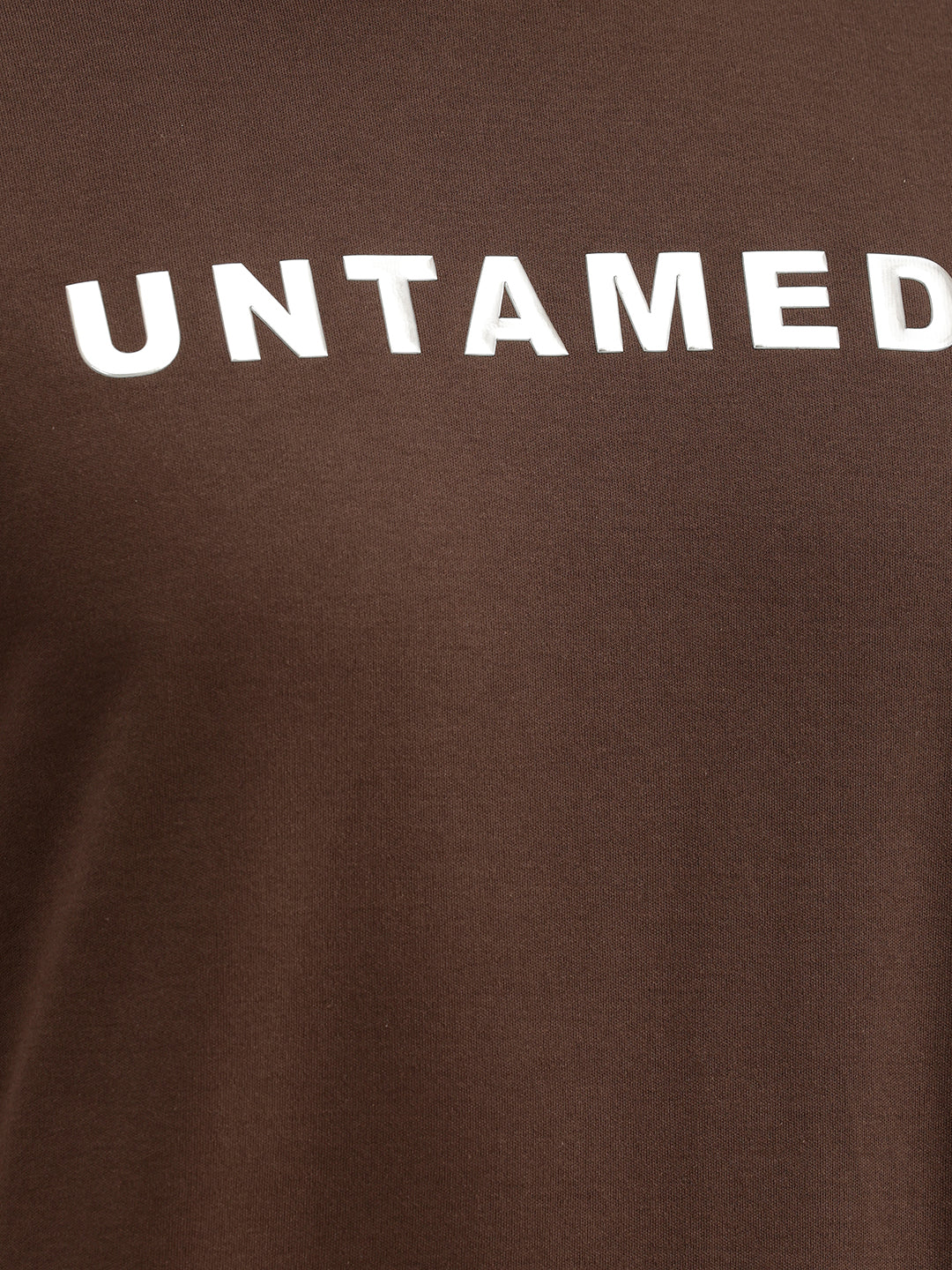 Slim Fit Foil Printed T-Shirt | Brown