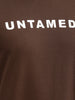 Slim Fit Foil Printed T-Shirt | Brown