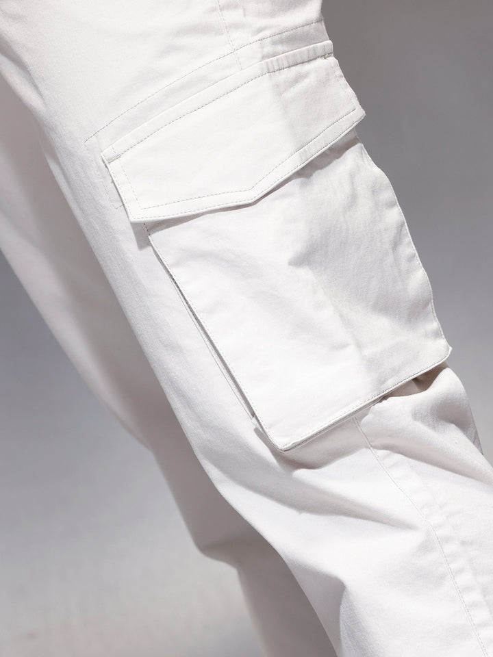 Men’s straight fit cargo trousers | Grey