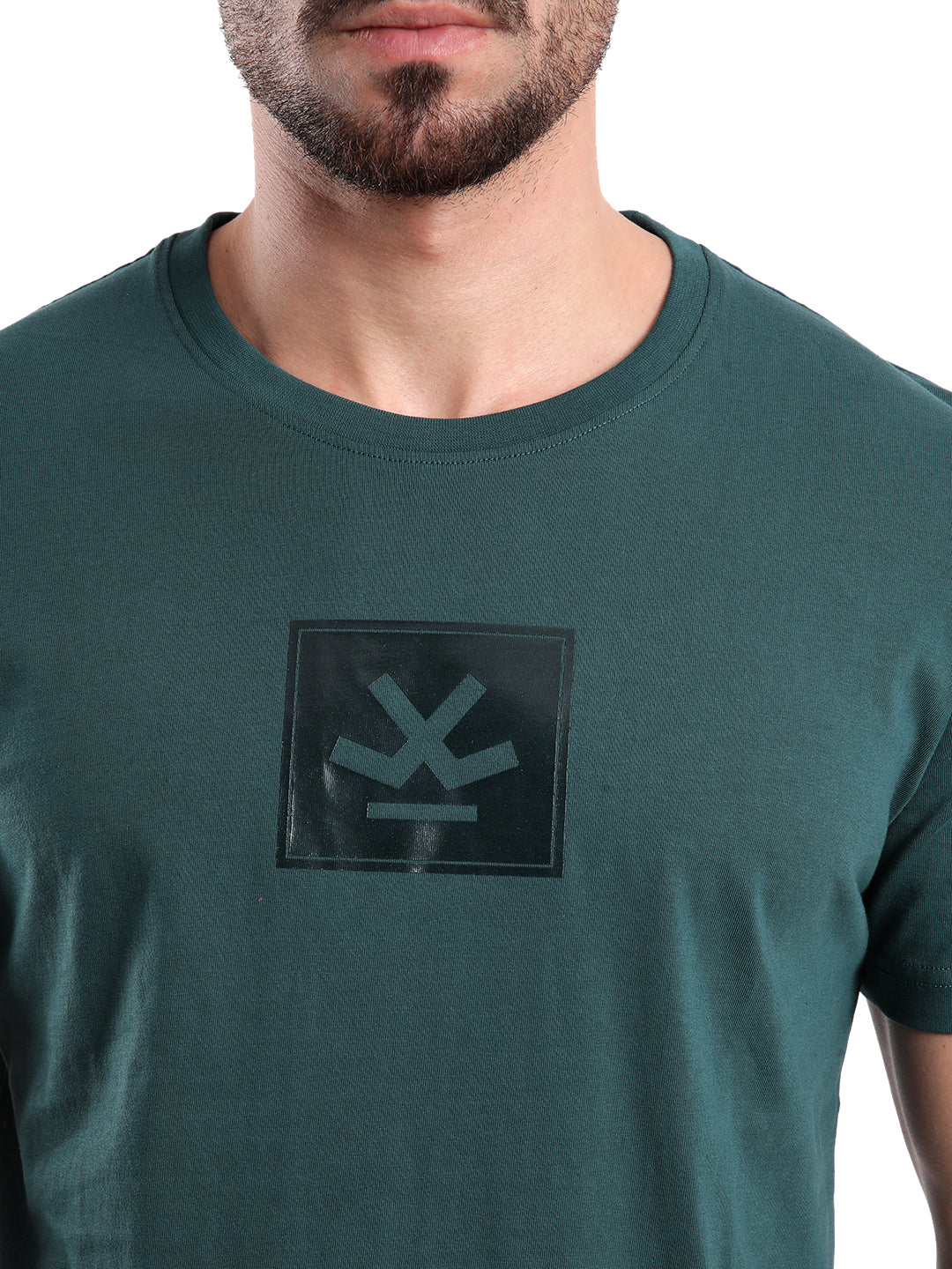 Urban Dark Green Printed T-Shirt