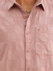Textured Slim Fit Full Sleeve T-Shirt | Pink