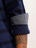 Regular Fit Full Sleeve Striped Shirt | Navy Blue