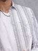 Micro Cord Stripes Shirt | Grey