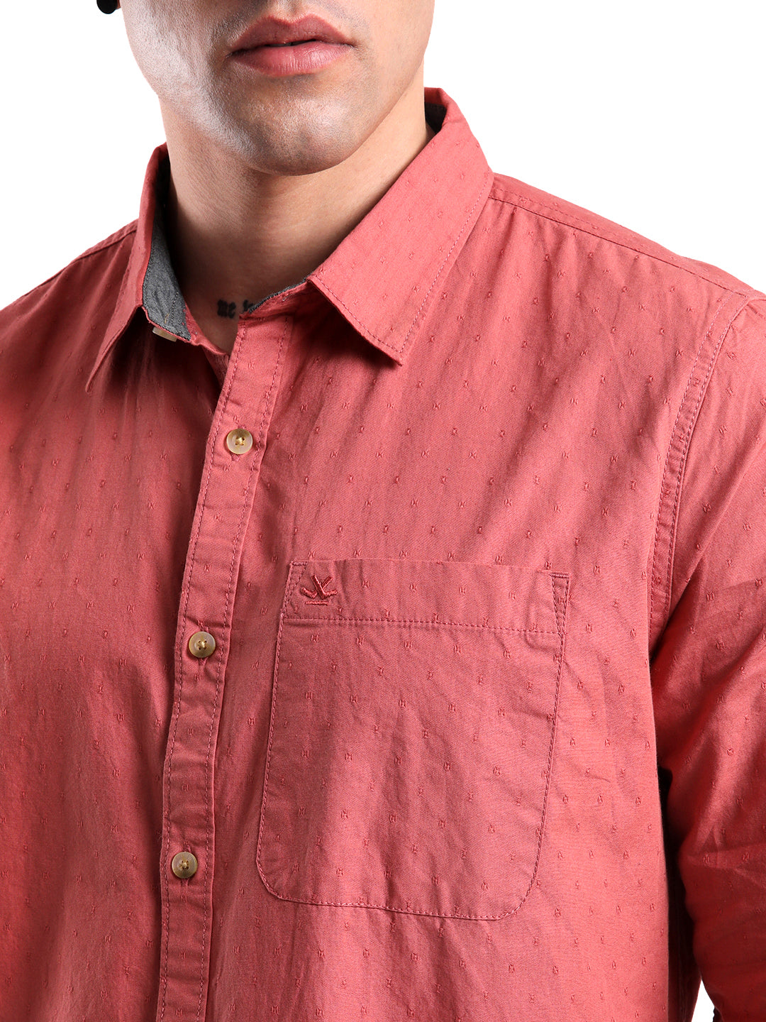 Pink Twill Formal Shirt