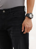 Faded Straight Fit Denim Jeans | Black