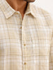 Regular Fit Full Sleeve Checkered Shirt | Beige