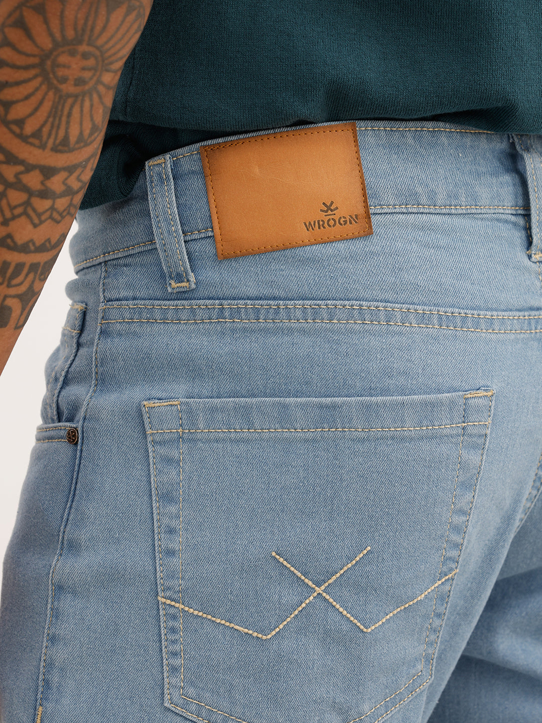 Slim Fit Light Fade Denim Jeans | Light Blue