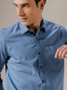 Solid Sleek Blue Slim Fit Shirt