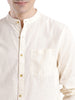 Light Beige Mandarin Collar Shirt