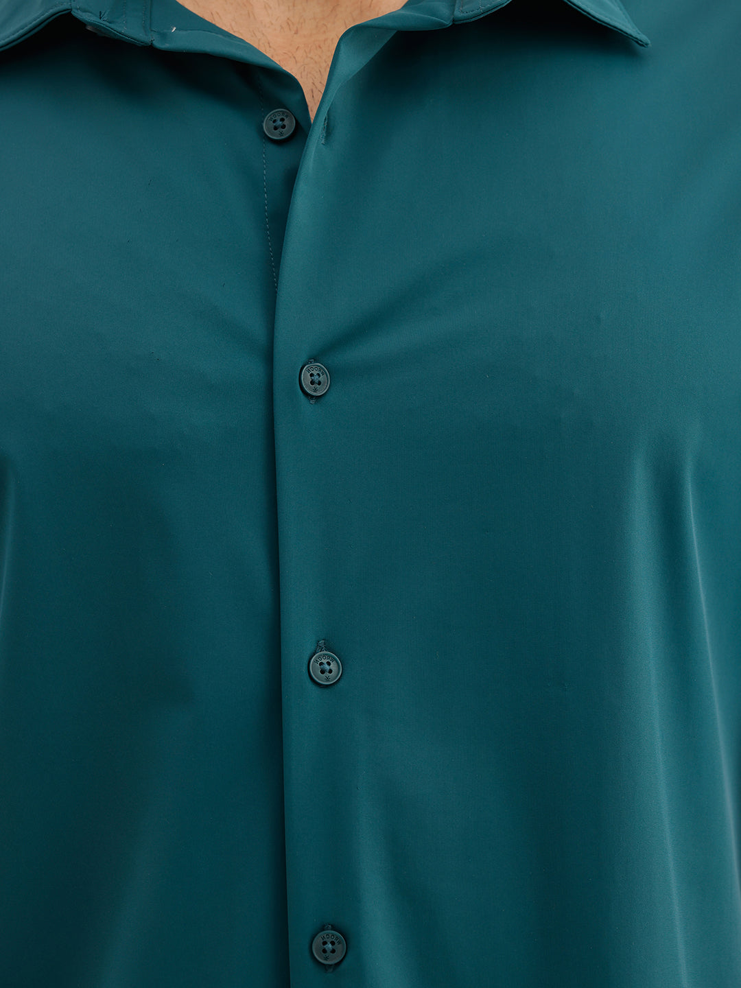 Solid Slim Fit Performance Stretch Shirt | Teal