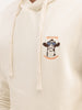 Comfort Fit Embroidered Patch Hooded Sweatshirt | Off White