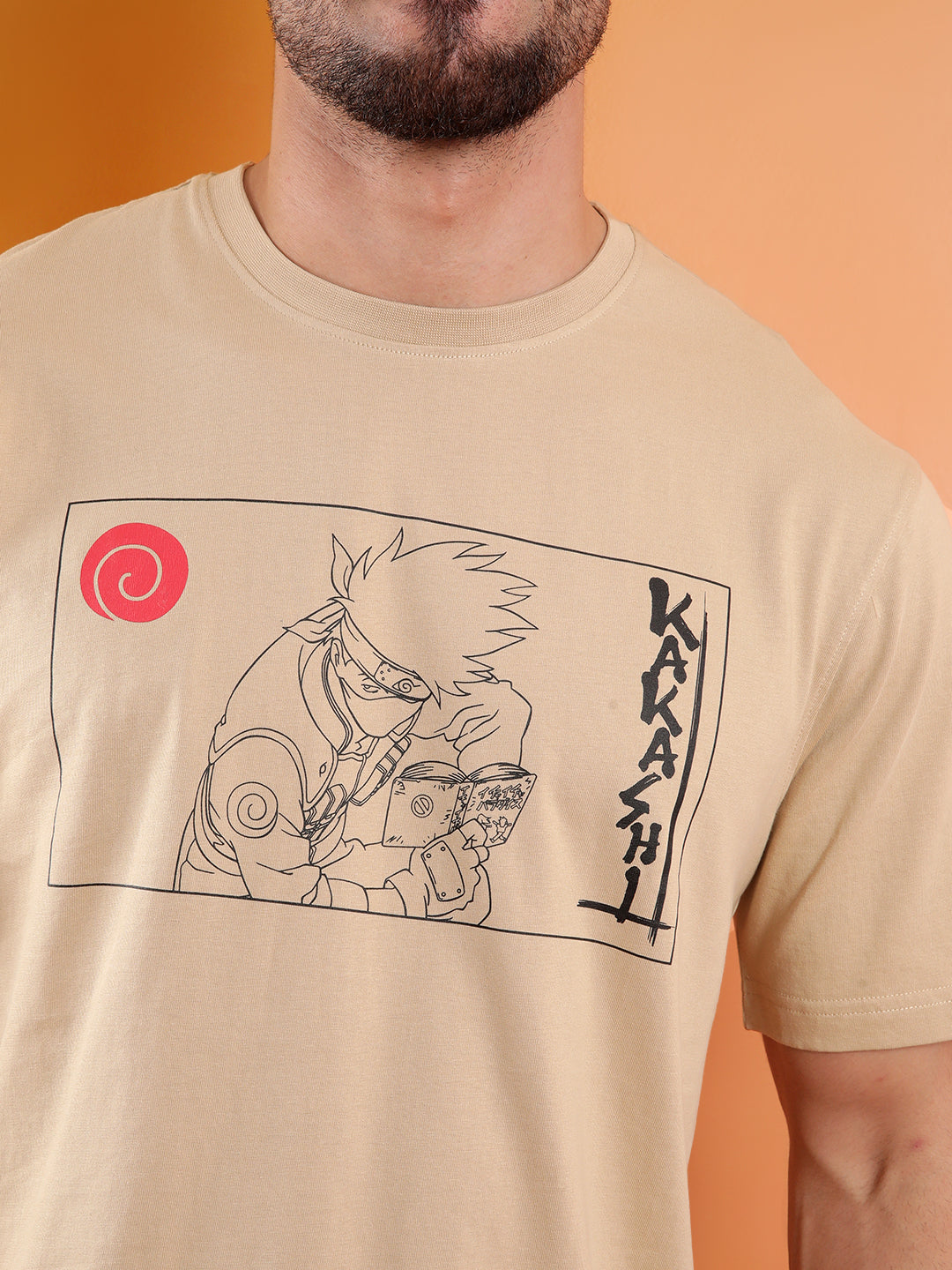 Kakashi Sensei Beige Naruto T-Shirt