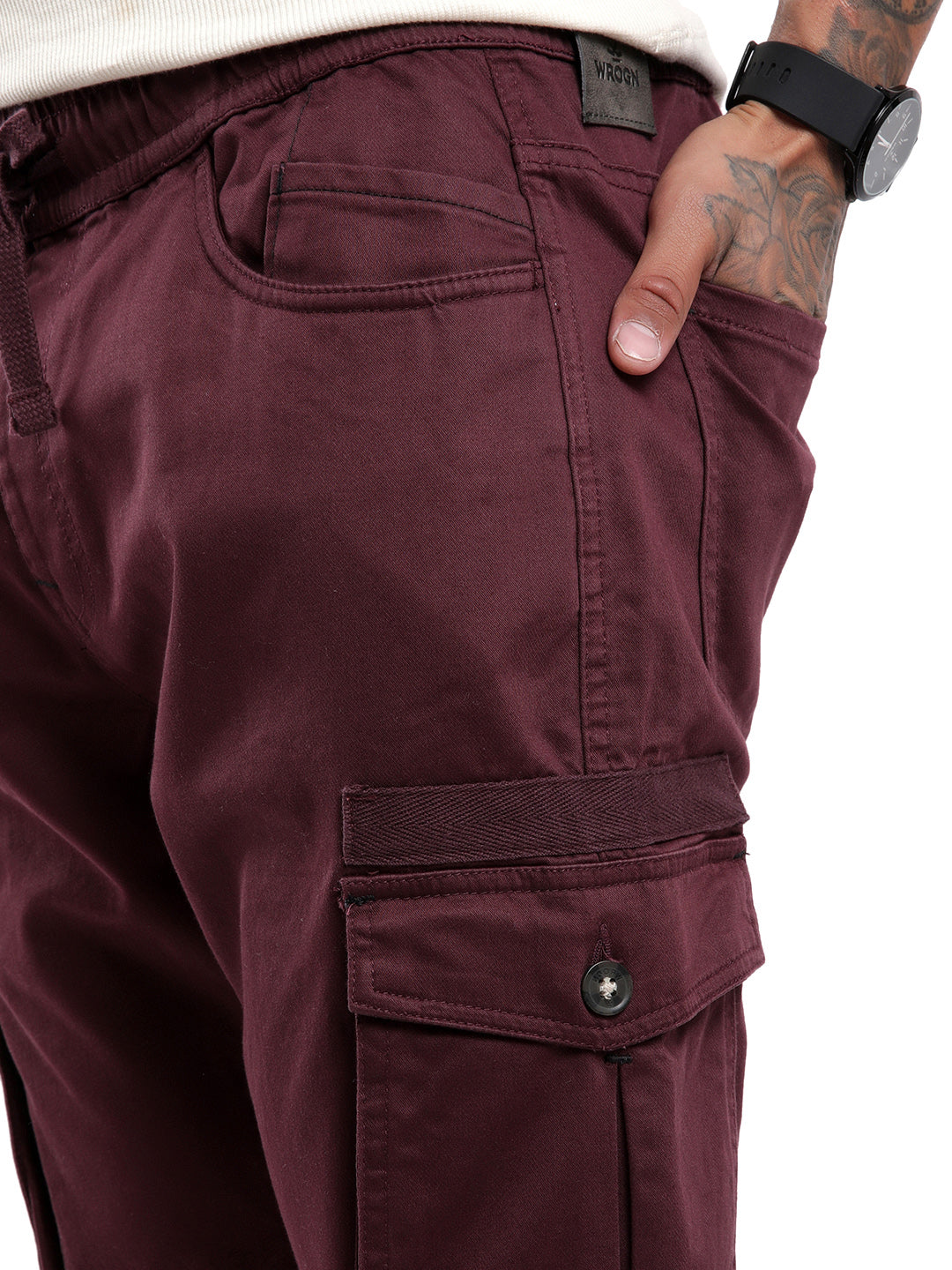 Elite Brown Adjustable Cargo Joggers