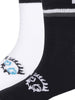 Snug Monster Black & White Sneaker Socks Pack of 2