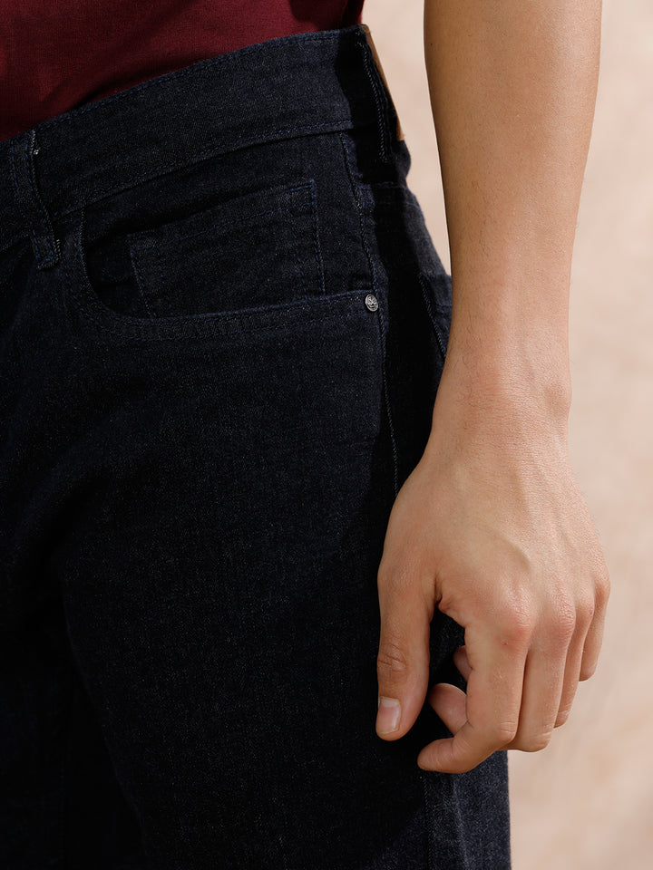 Solid Look Slim Fit Jeans | Dark Blue