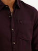 Solid Regular Fit Full Sleeve Shirt | Wine | WWSH9192F