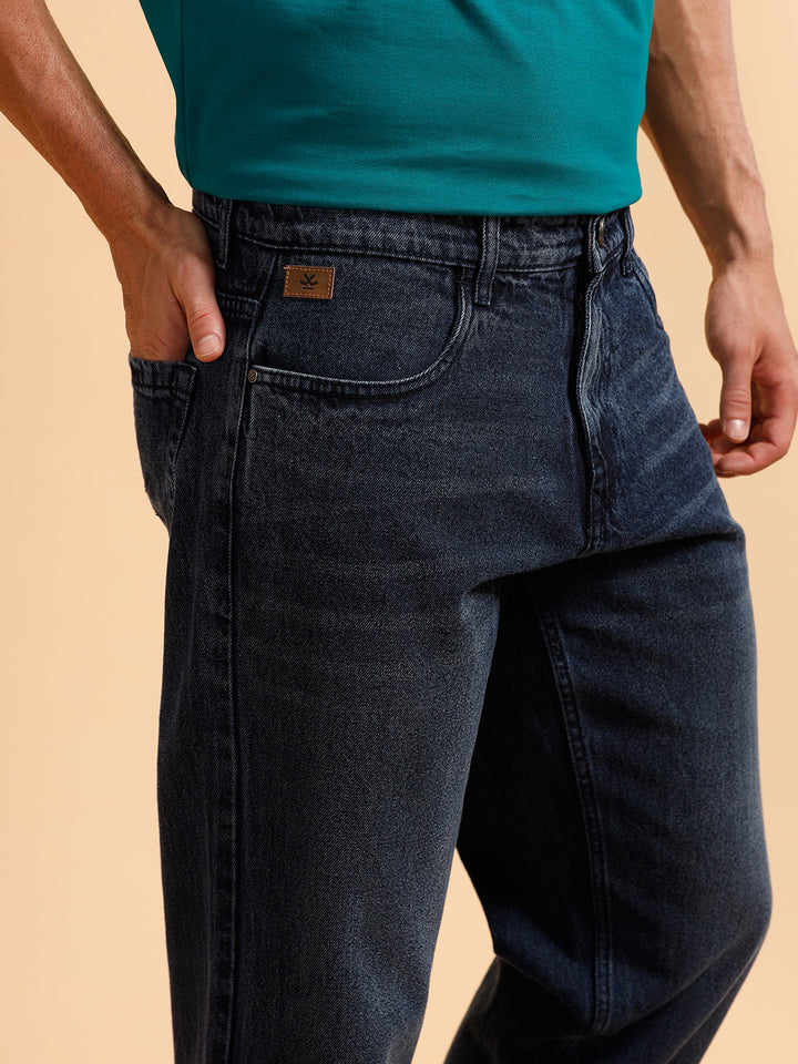 Solid Light Fade Anti Fit Jeans | Dark Blue