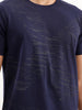 Slim Fit Placement Printed T-Shirt  | Navy Blue