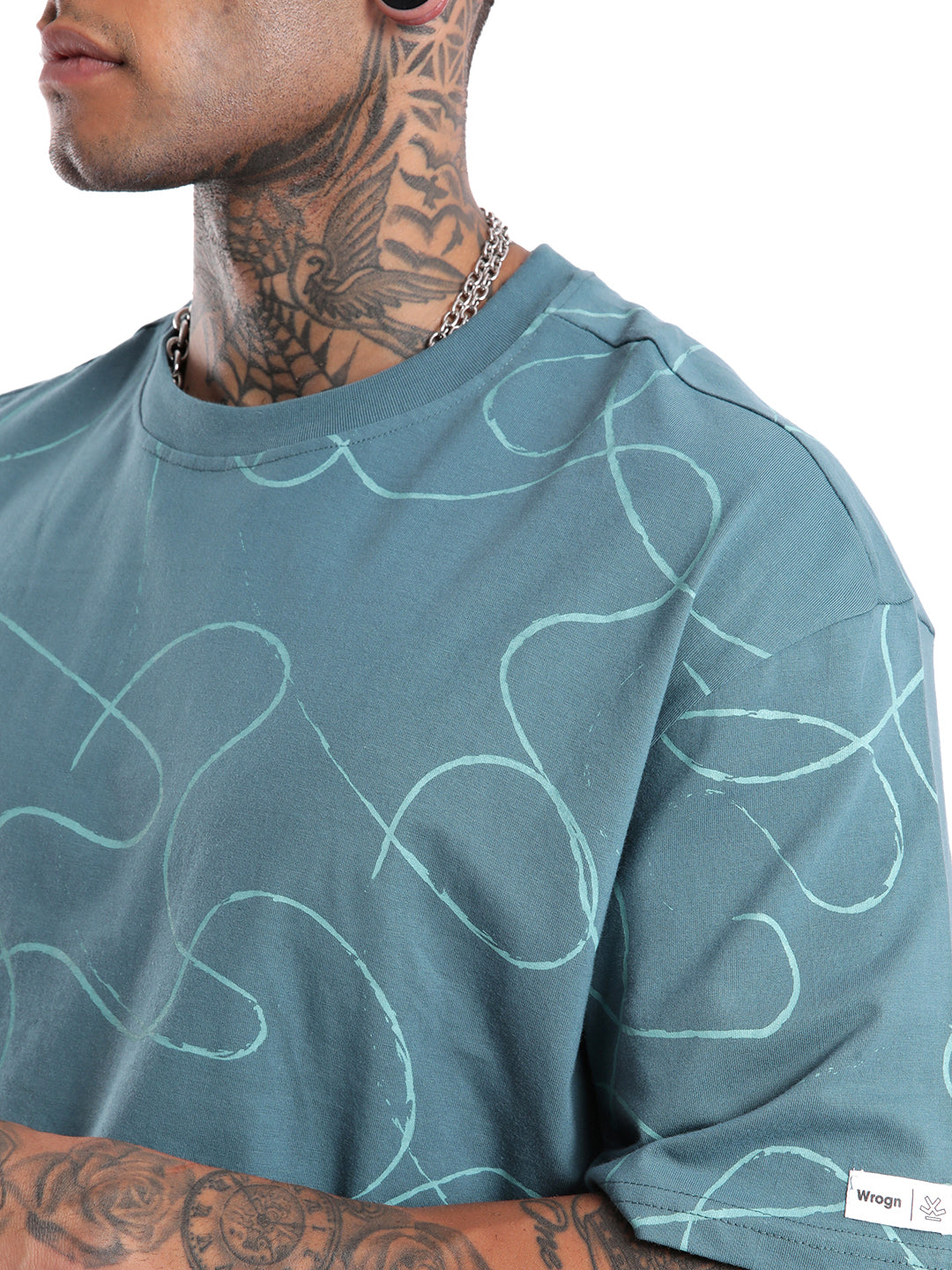 Urban Teal AOP Oversized T-Shirt