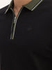 Classic Slim Fit Tipping Collar Polo T-Shirt | Black