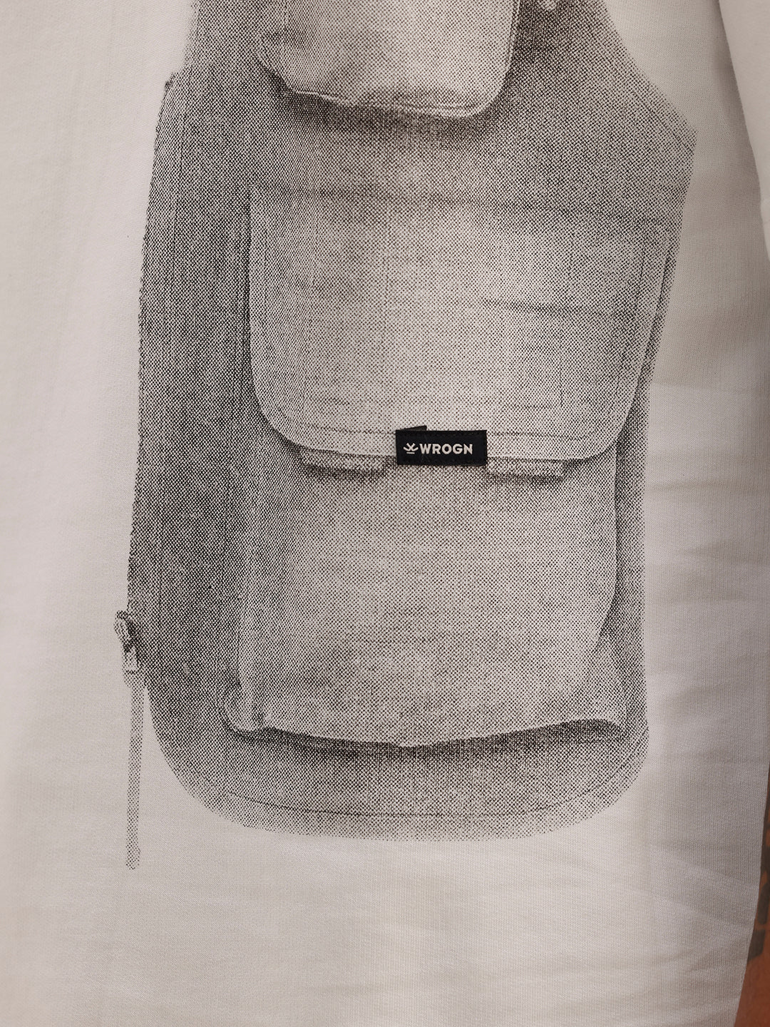 Oversized Placement Printed T-Shirt | Off White | WTS02HSOS1095S