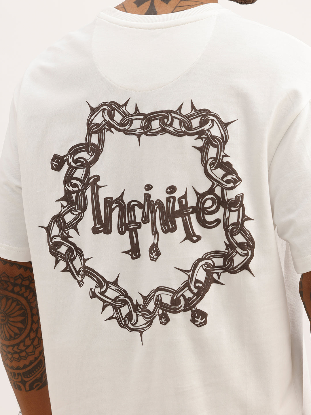 Classic Oversized Puffer Printed T-Shirt | Off White