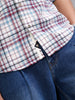 Slim Fit Check Shirt In Special Slub Weave | Wine
