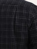 Slim Fit Checkered Corduroy Shirt | Black