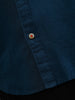 Regular Fit 100% Cotton Solid Shirt | Dark Blue