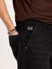 Relaxed Fit Cargo Denim Jeans | Black