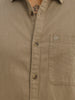 Solid Slim Fit Full Sleeve Shirt | Olive