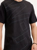 Placement Printed T-Shirt | Black