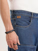 Baggy Fit Cargo Denim Jeans | Navy Blue