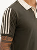 Slim Fit Side Stripe Polo T-Shirt | Olive