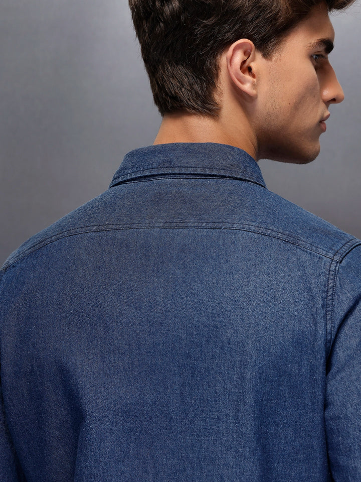 Men's Casual Slim Fit Shirt  | Blue