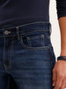 Straight Fit Faded Denim Jeans | Blue